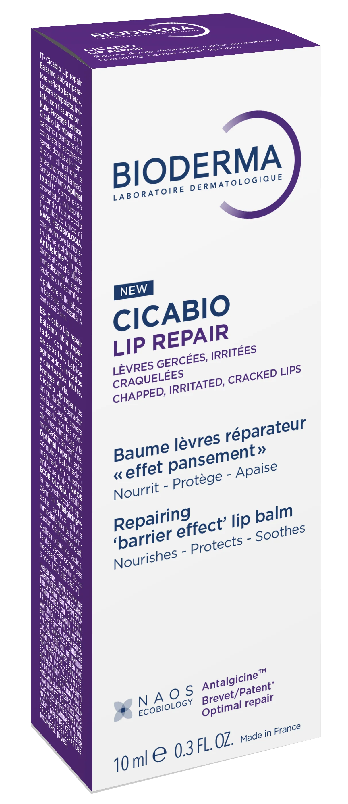 Bioderma Cicabio regeneracyjny balsam do ust z efektem barierowym, 10 ml