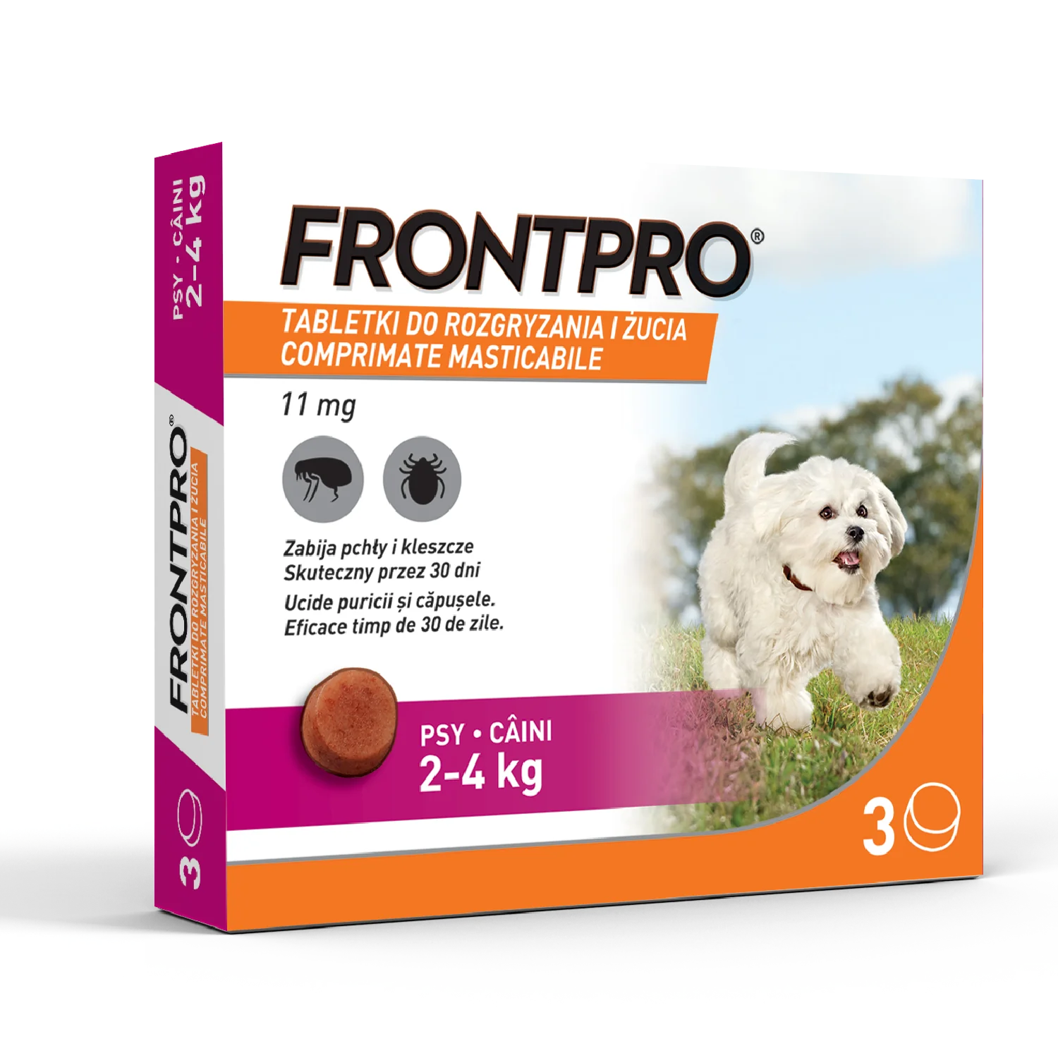 Frontpro 11 mg tabletki do rozgryzania i żucia dla psów (2,0-4,0 kg), 3 sztuki