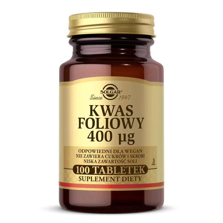 Solgar Kwas foliowy suplement diety, 100 tabletek