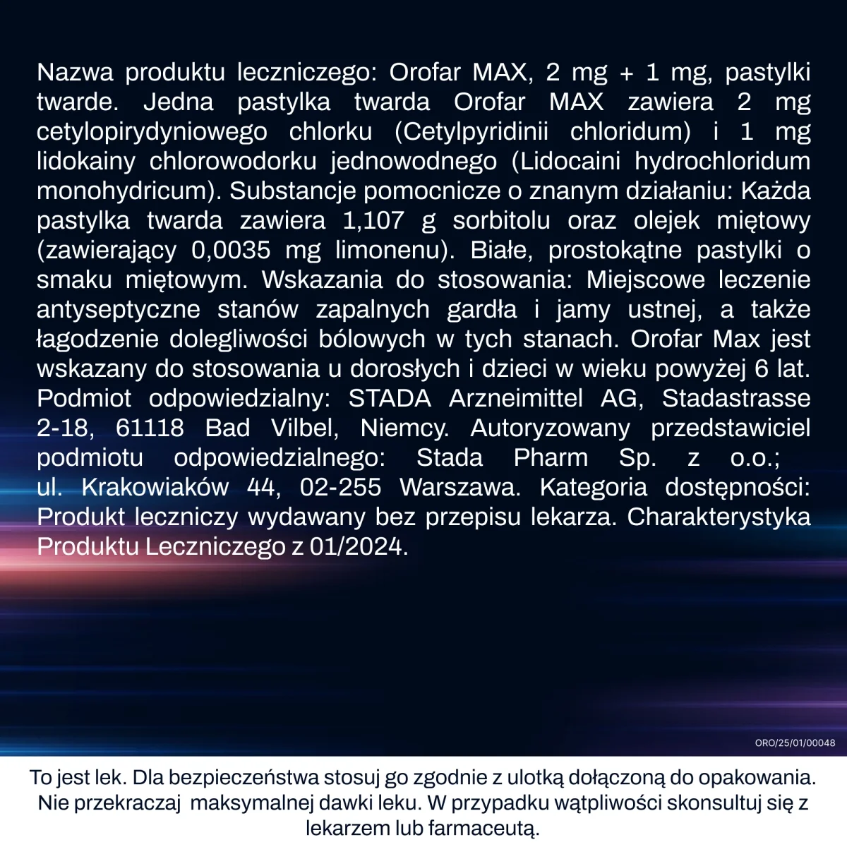 Orofar Max 2 mg + 1 mg 30 pastylek twardych