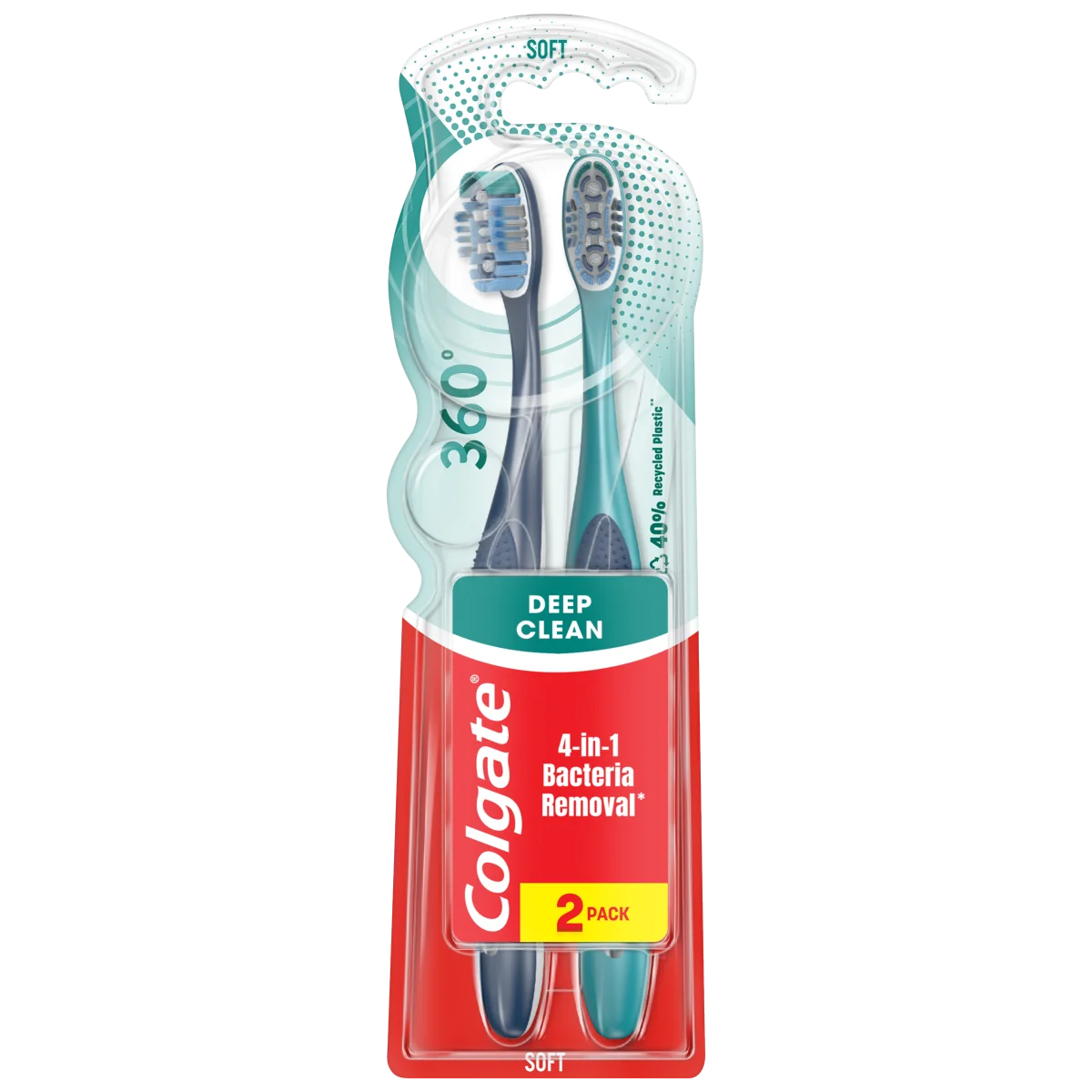 Colgate 360° Deep Clean szczoteczka do zębów 2 szt.