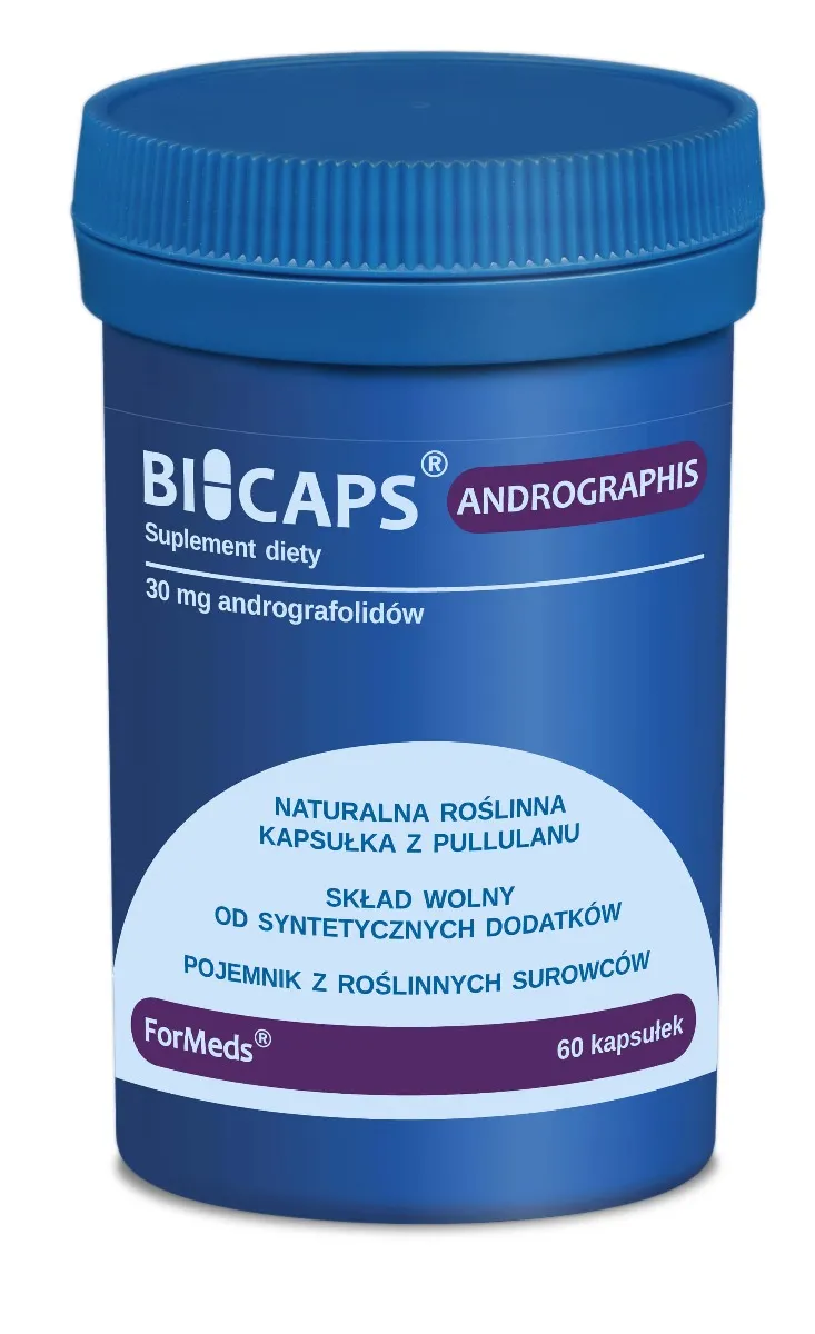 Bicaps Andrographis, suplement diety, 60 kapsułek