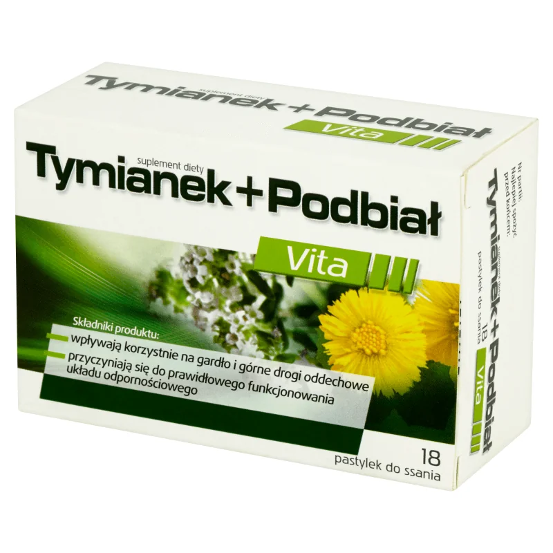 Aflofarm Tymianek + Podbiał 18 pastylek do ssania