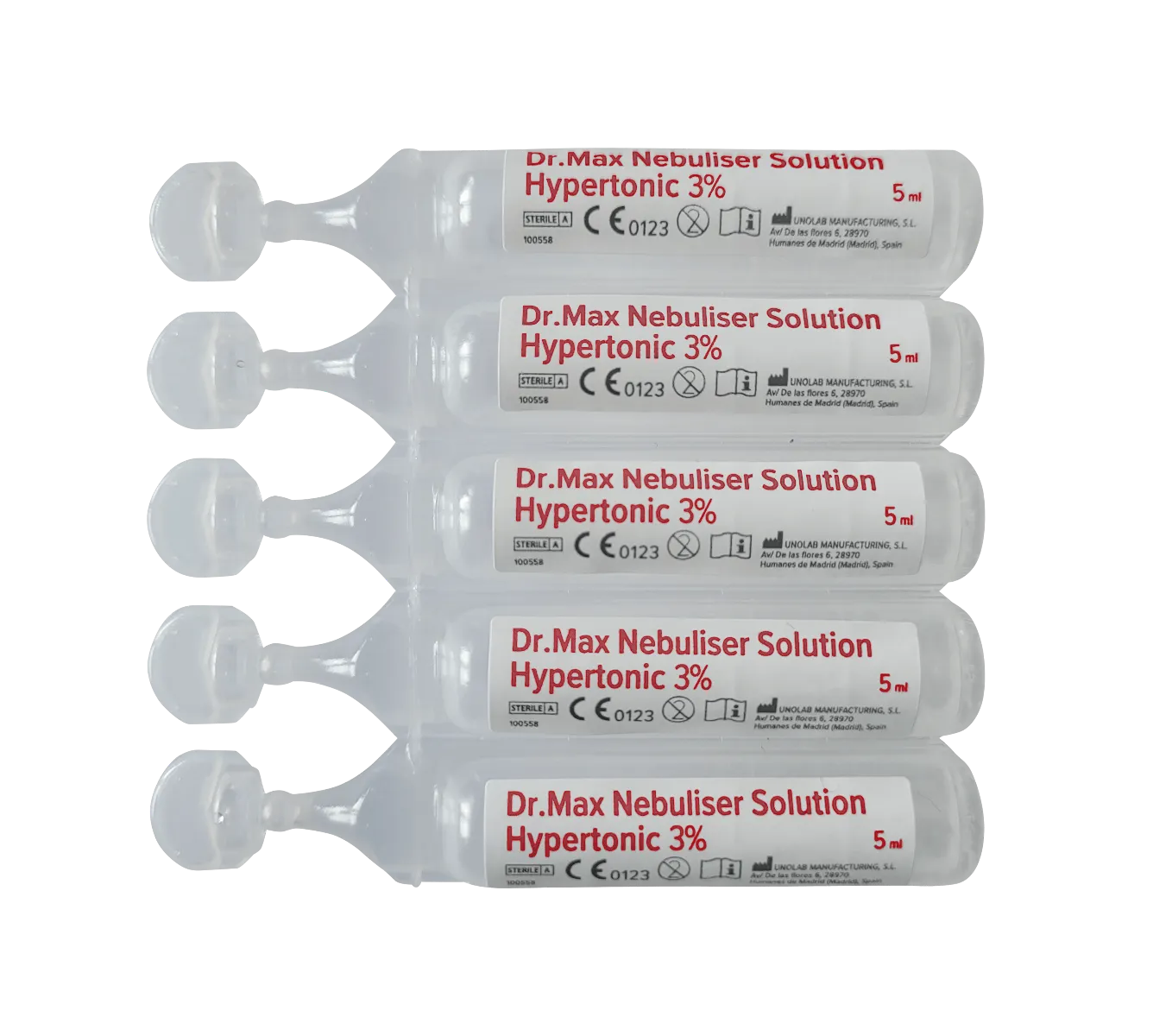 Nebuliser Solution Hypertonic 3%, Dr.Max, płyn do inhalacji, 5ml, 30 ampułek 