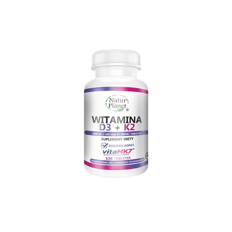 Natur Planet Witamina D3+K2 120 tabletek