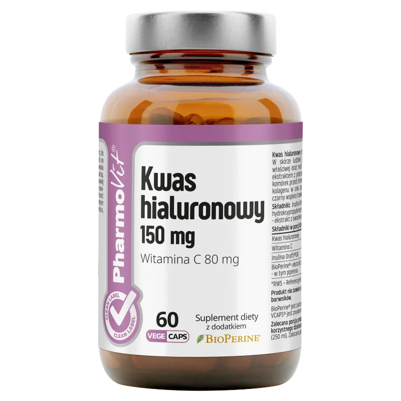 Pharmovit Kwas hialuronowy 150 mg suplement diety, 60 kapsułek