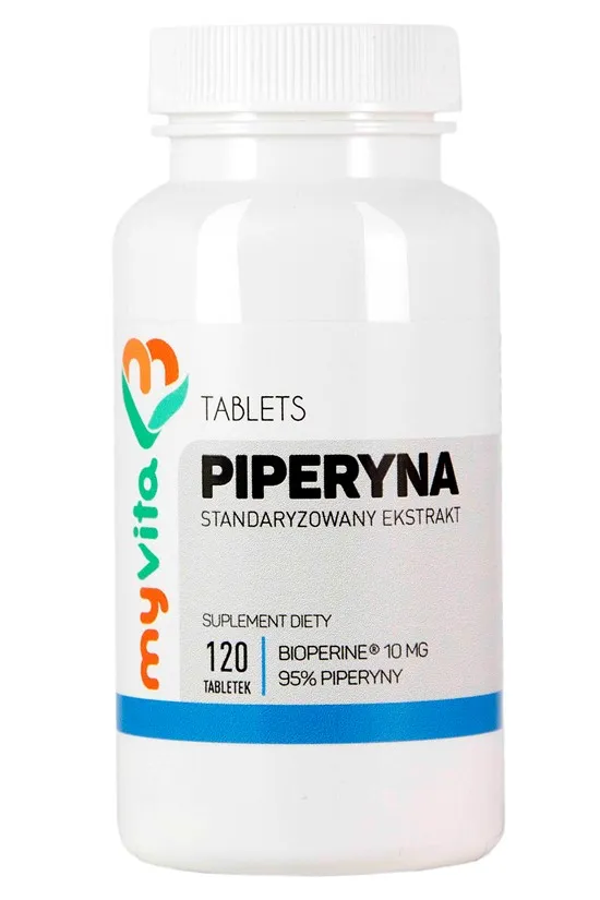 MyVita, Piperyna 95% 10mg, ekstrakt, suplement diety, 120 tabletek