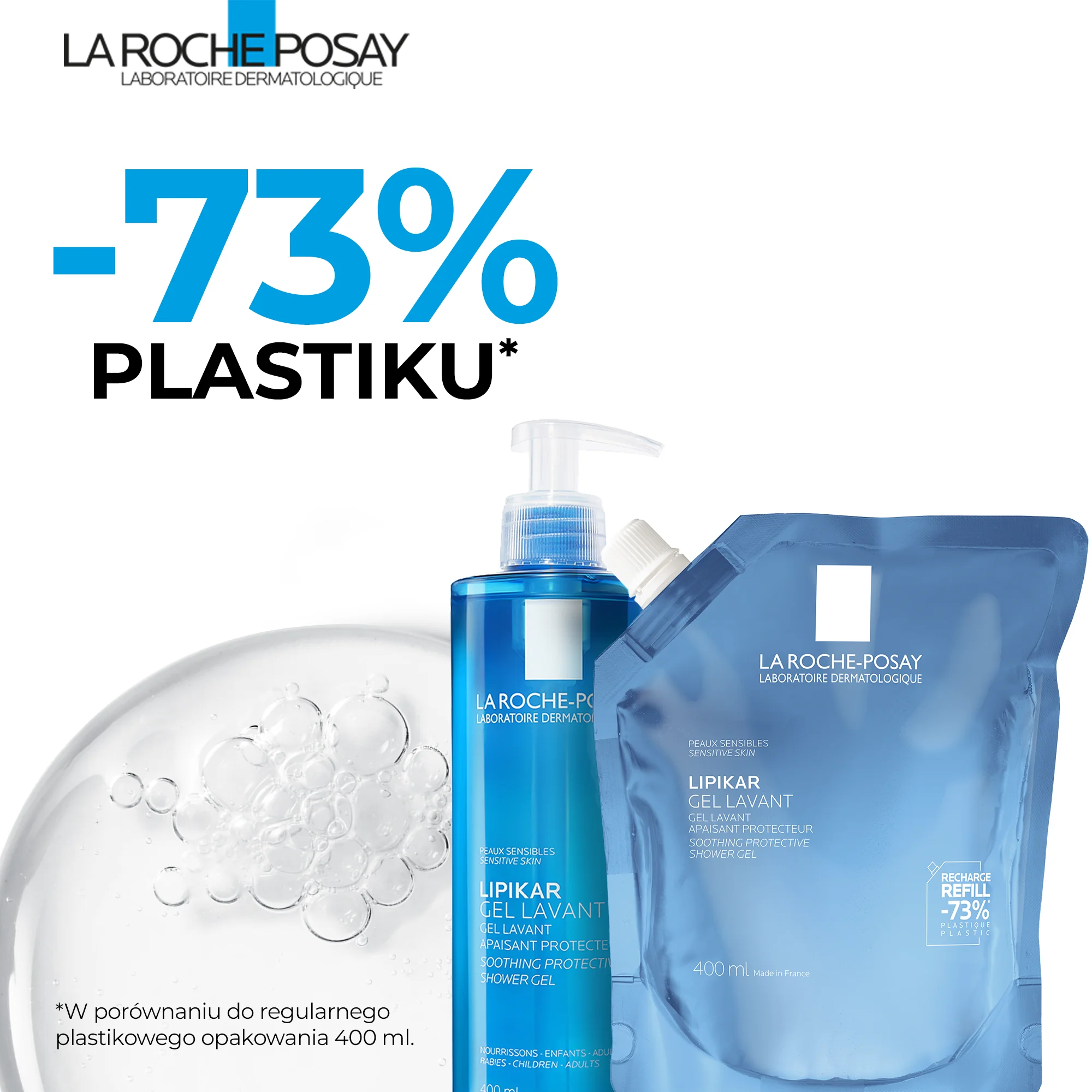 La Roche-Posay Lipikar żel REFILL, 400 ml