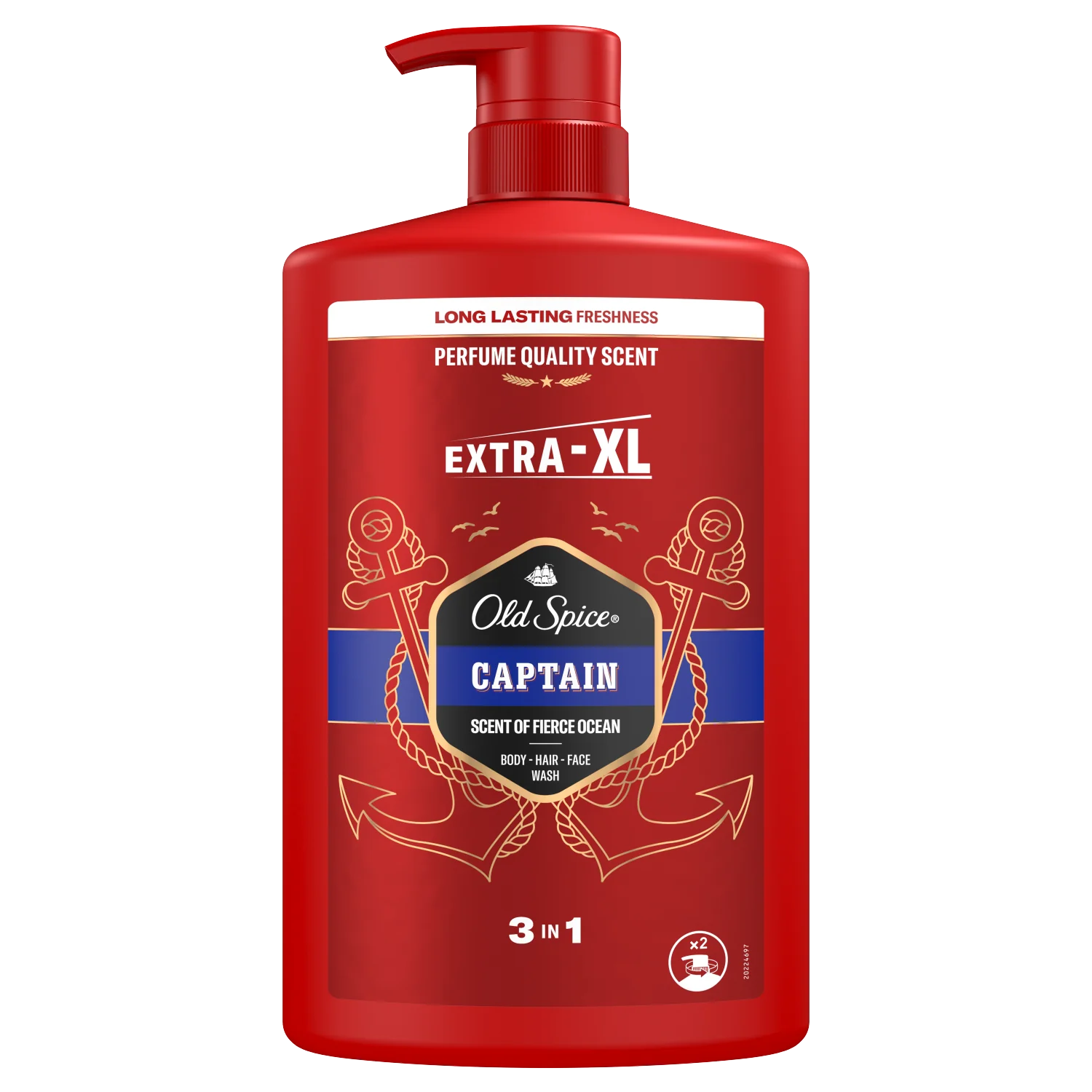 Old Spice Captain Żel pod prysznic i szampon dla mężczyzn 3w1, 1000ml