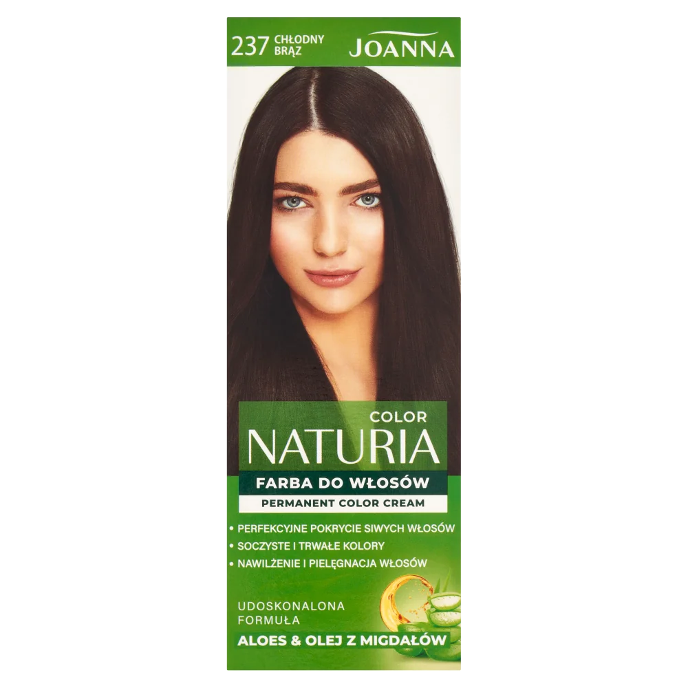 Joanna Naturia Color farba do włosów nr 237 Chłodny Brąz, utleniacz 60 g + farba 40 g