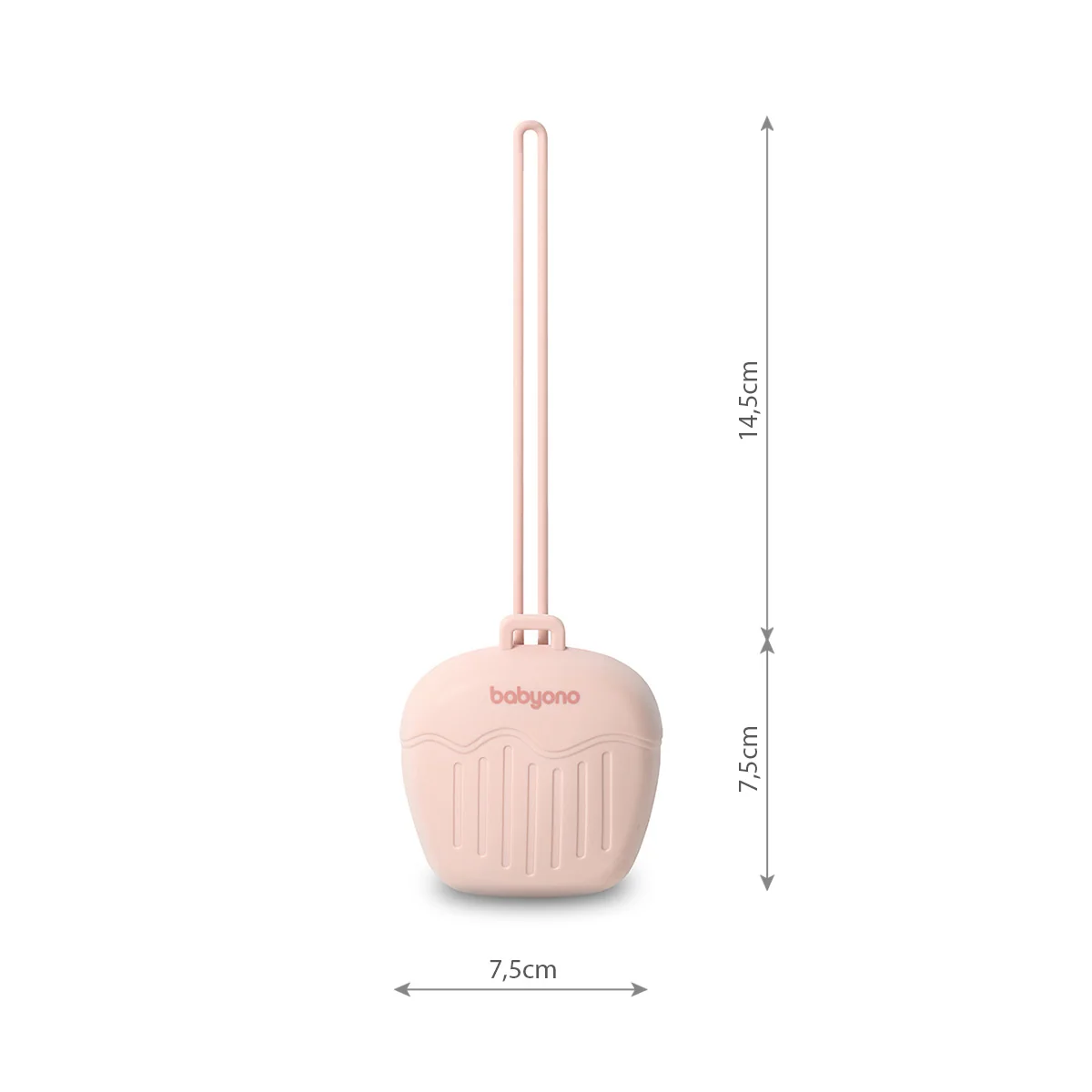 Babyono silikonowy pojemnik na smoczek różowy, 1 sztuka