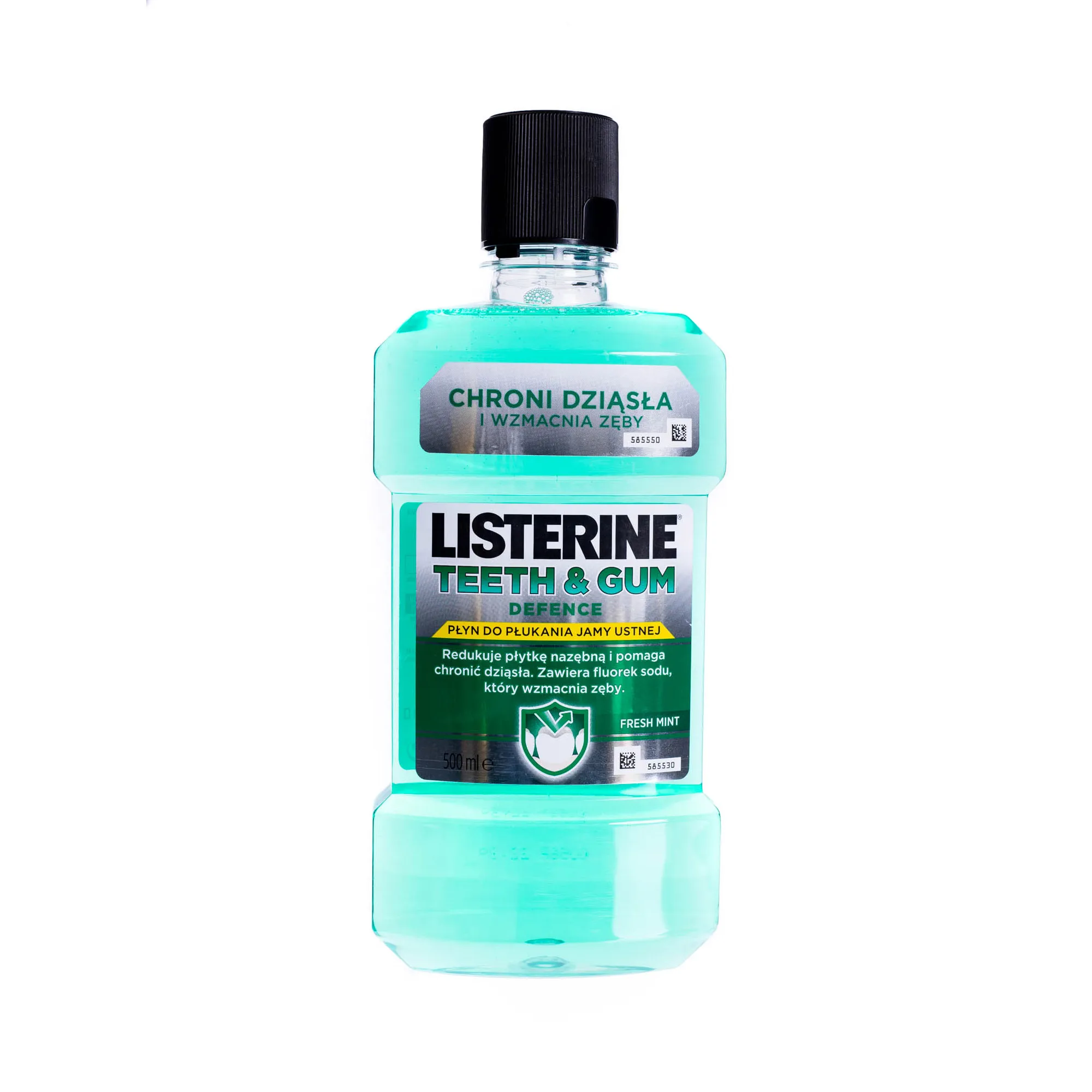 Listerine Teeth & Gum, Defence płyn do płukania jamy ustnej fresh mint 500 ml 