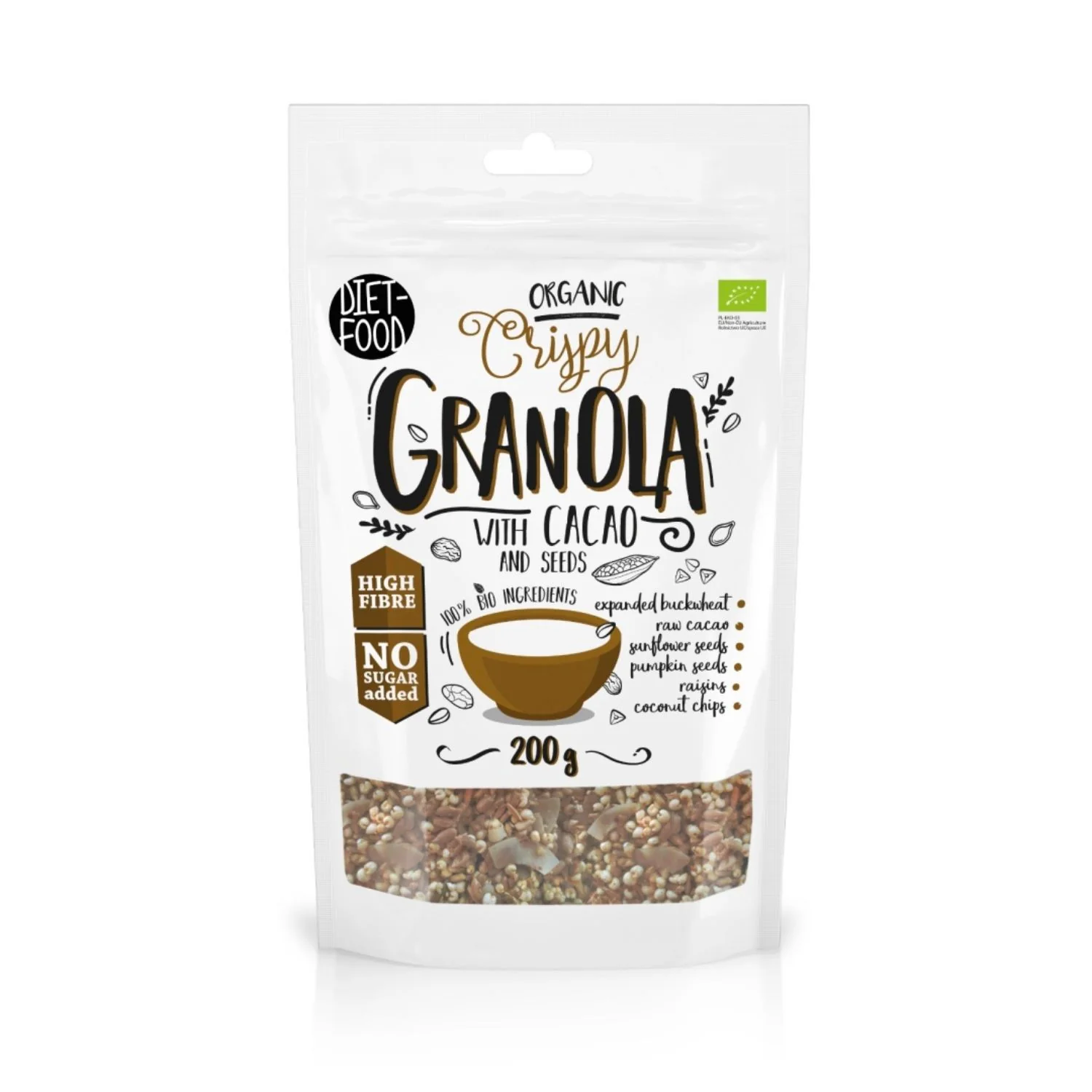 DIET-FOOD Granola z kakao 200 g