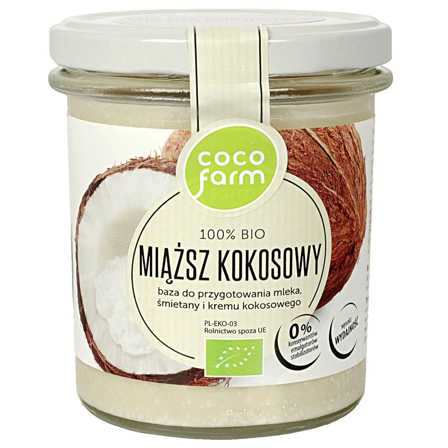 Coco Farm miąższ kokosowy 100% BIO, 280 g