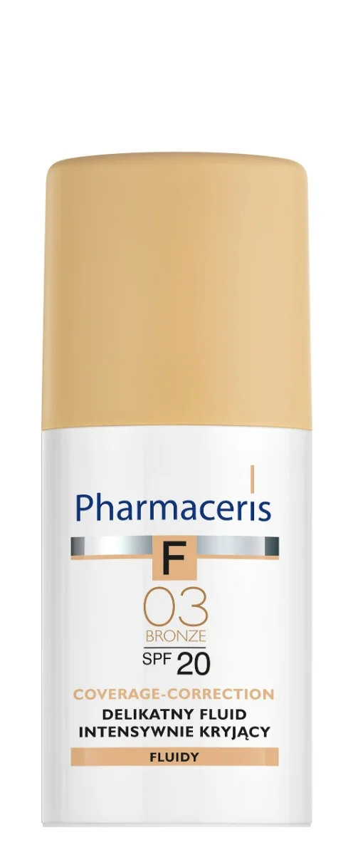 Pharmaceris F delikatny fluid intensywnie kryjący 03 Bronze SPF 20, 30 ml