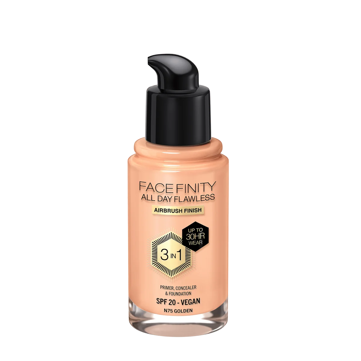 Max Factor Facefinity All Day Flawless podkład do twarzy 3w1 W75 Golden, 30 ml