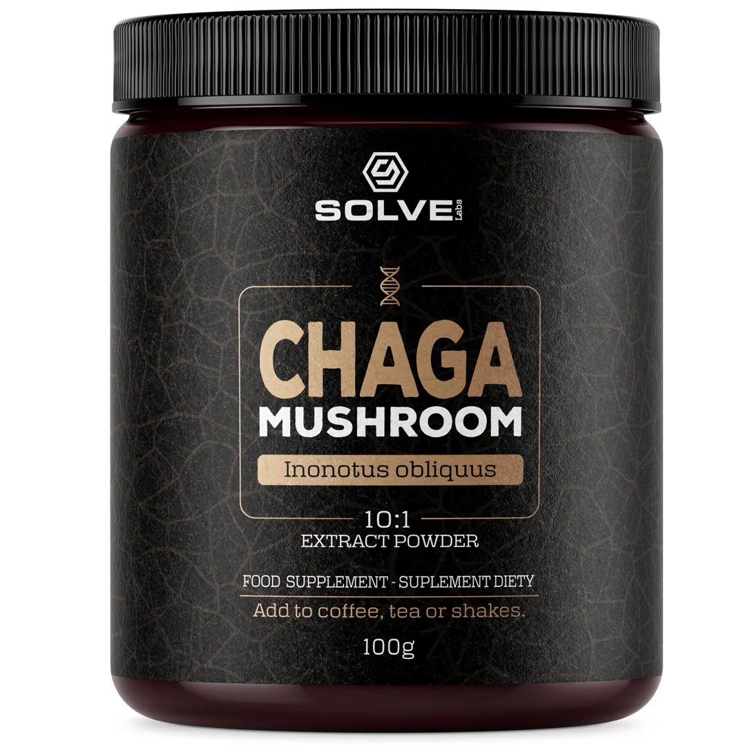 Solve Labs Chaga ekstrakt z błyskoporka podkorowego 10:1, 100 g