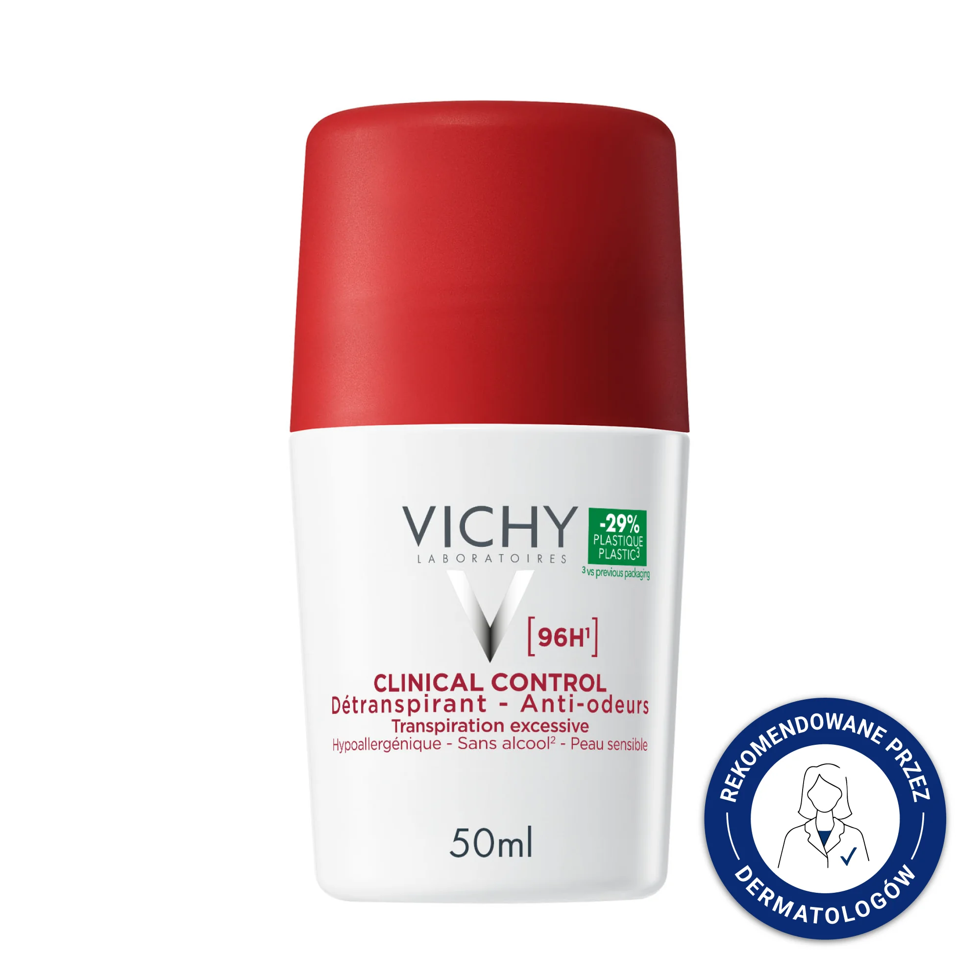 Vichy Clinical Control 96 H antyperspirant w kulce, 50 ml