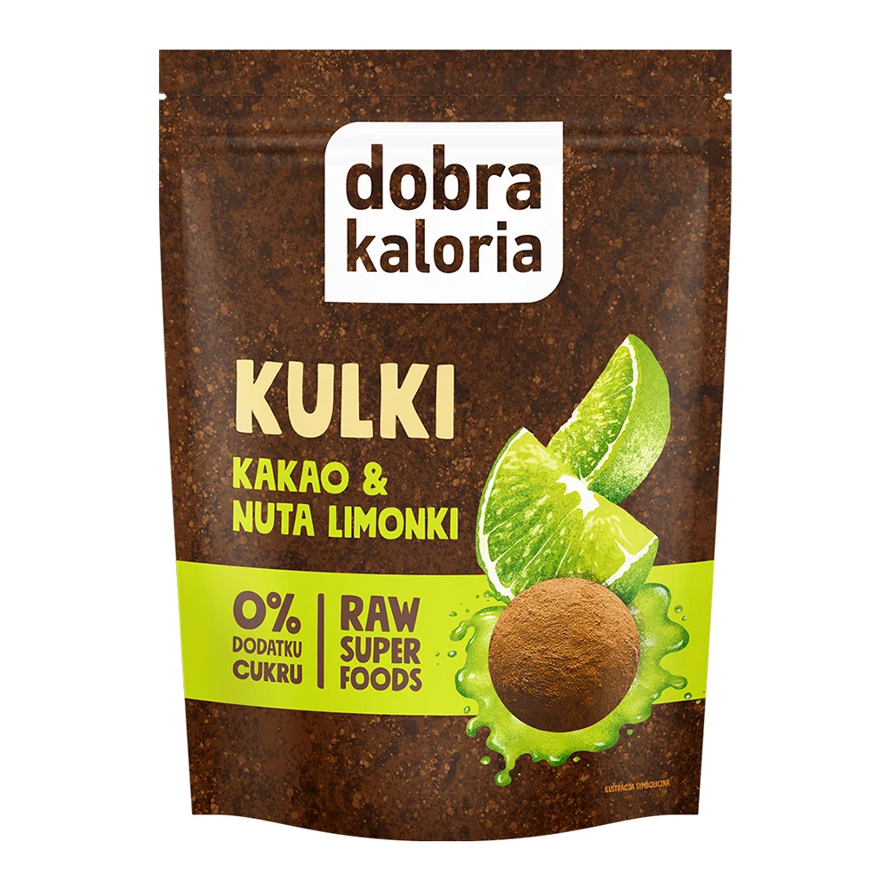 Dobra Kaloria kulki mocy kakao i nuta limonki, 65 g kulki mocy kakao i nuta limonki, 65 g