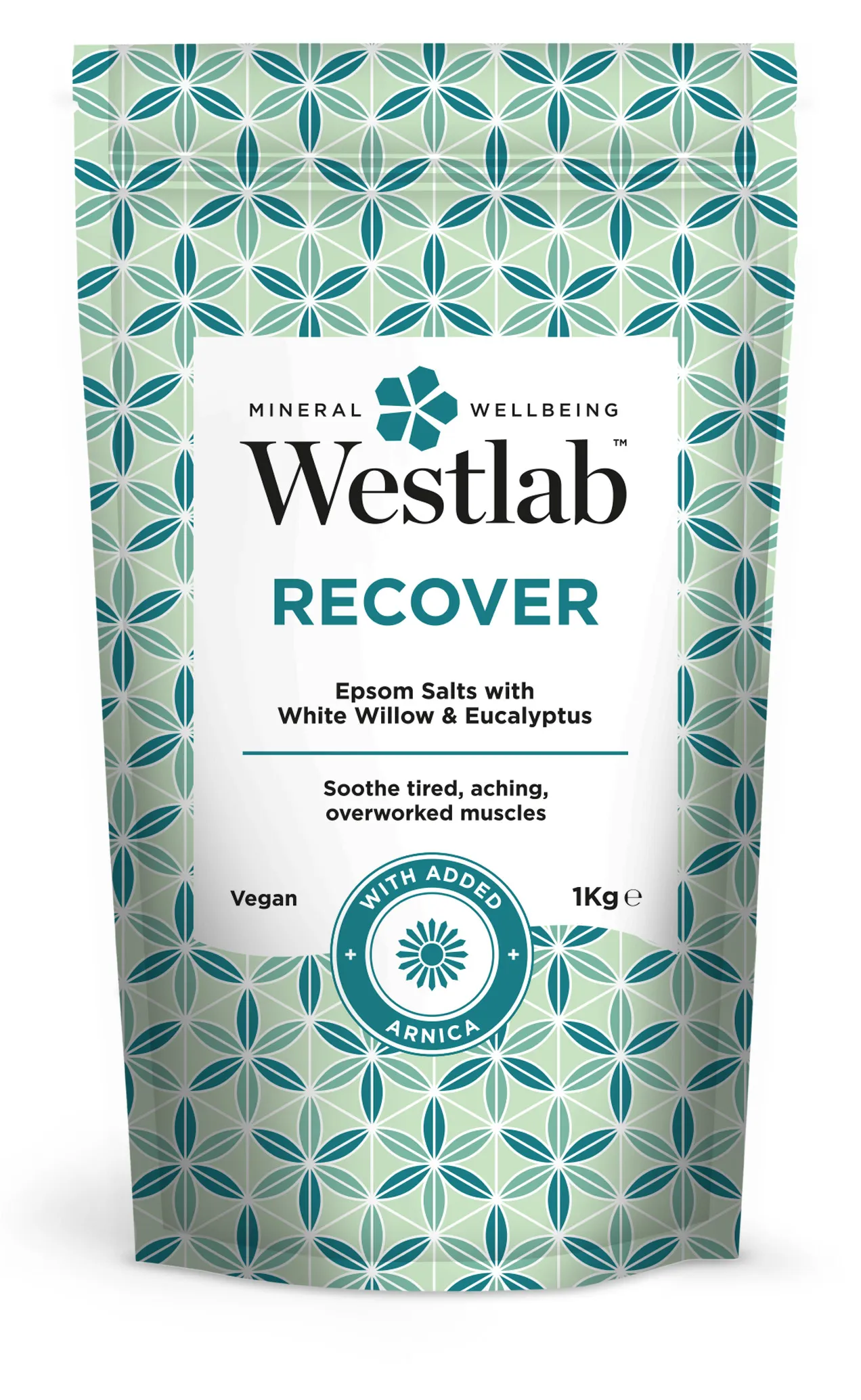 Westlab Recover, regenerująca sól do kąpieli z ekstraktem z białej wierzby i eukaliptusem, 1 kg