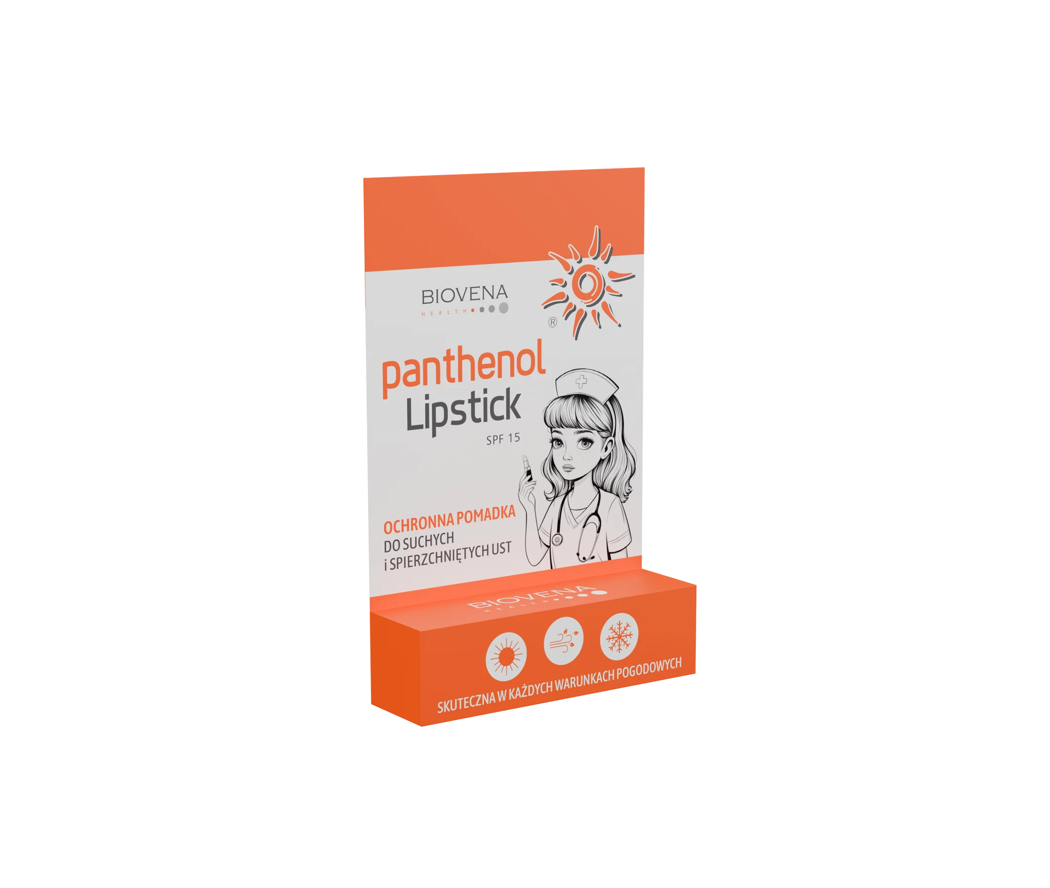 Panthenol Lipstick SPF 15 pomadka ochronna, 4,5 g