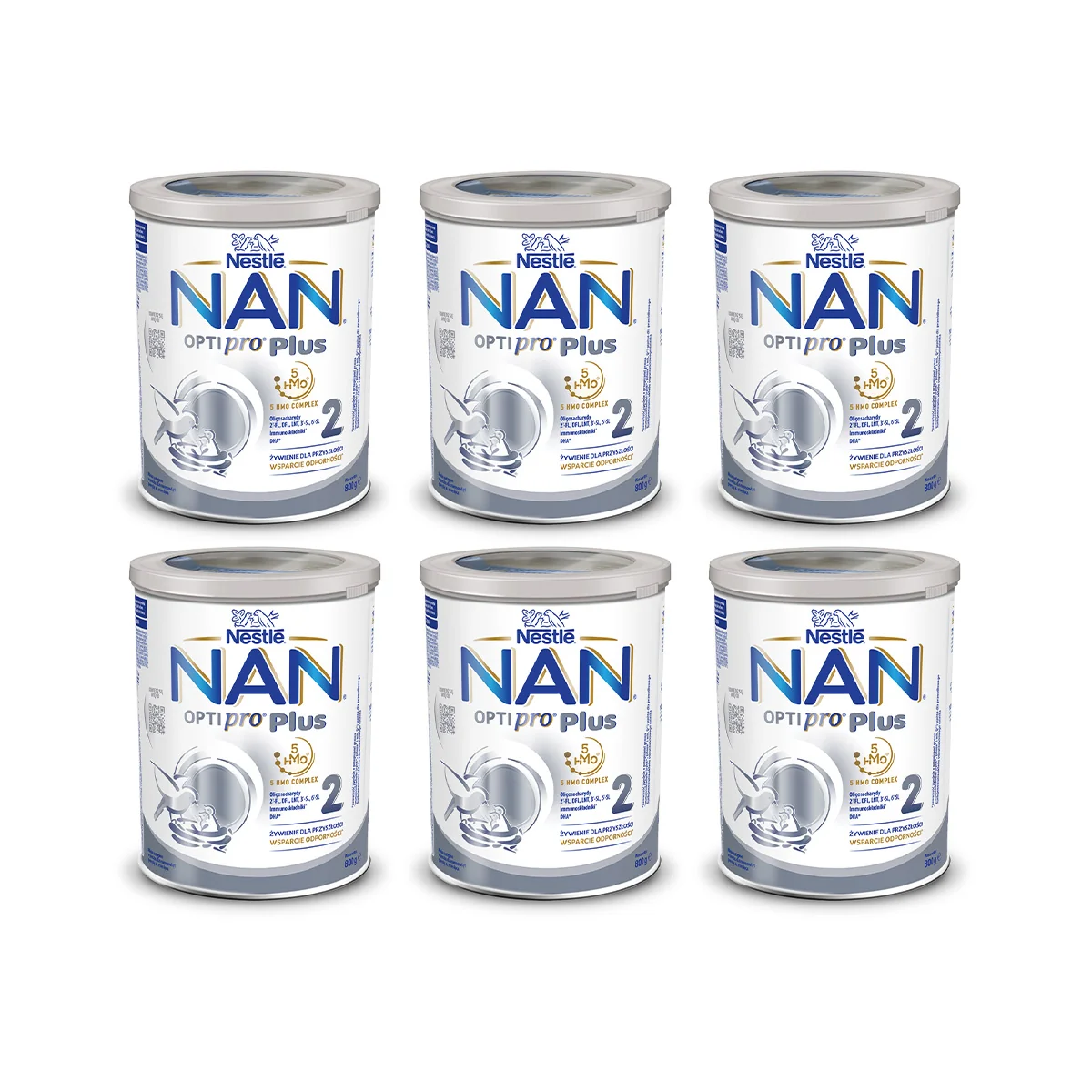 Nestle NAN Optipro Plus 2 HM-O 6x800 g, mleko modyfikowane powyżej 6 miesiąca