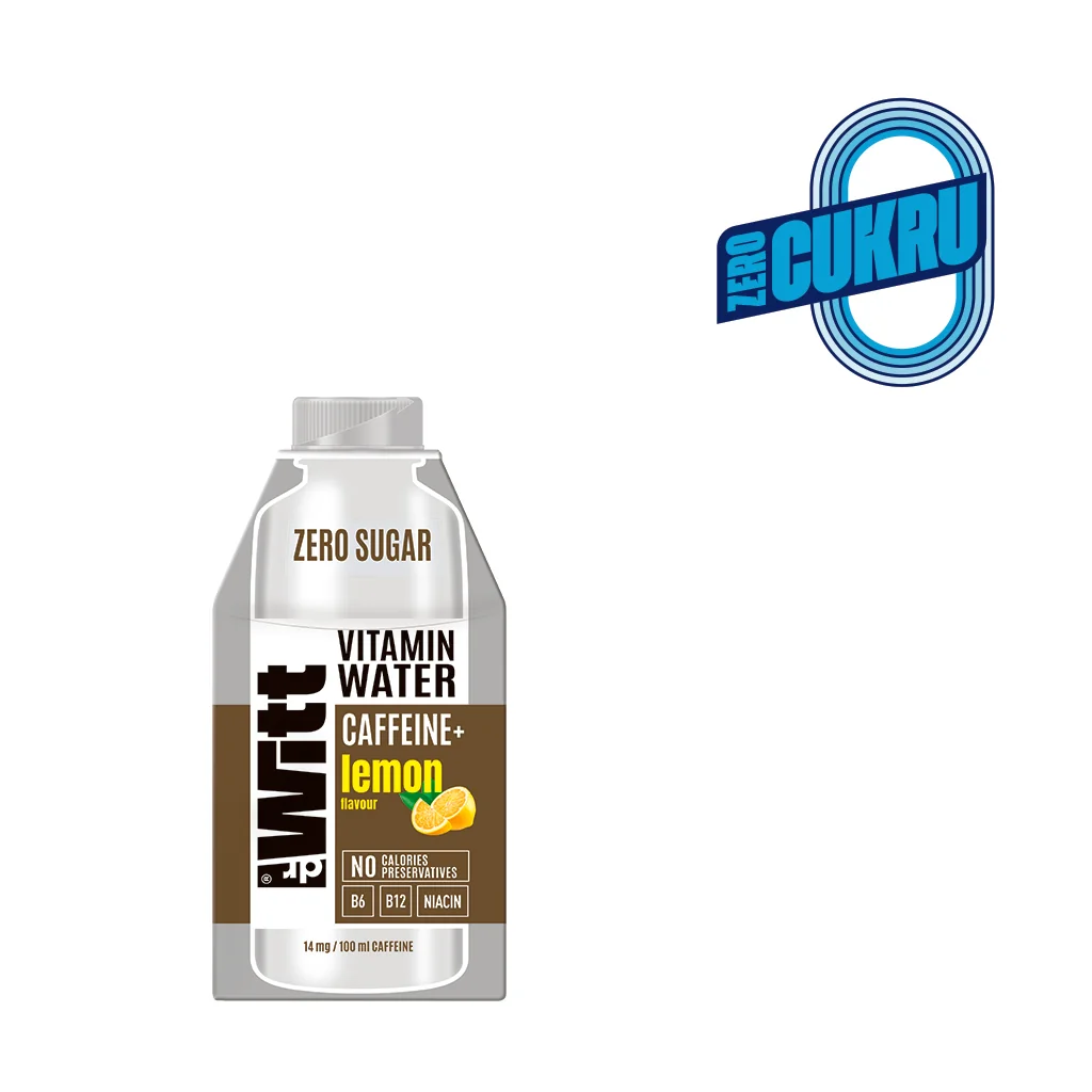 Dr Witt Vitamin Water Caffeine+ napój o smaku owoców egzotycznych bez cukru, 500 ml