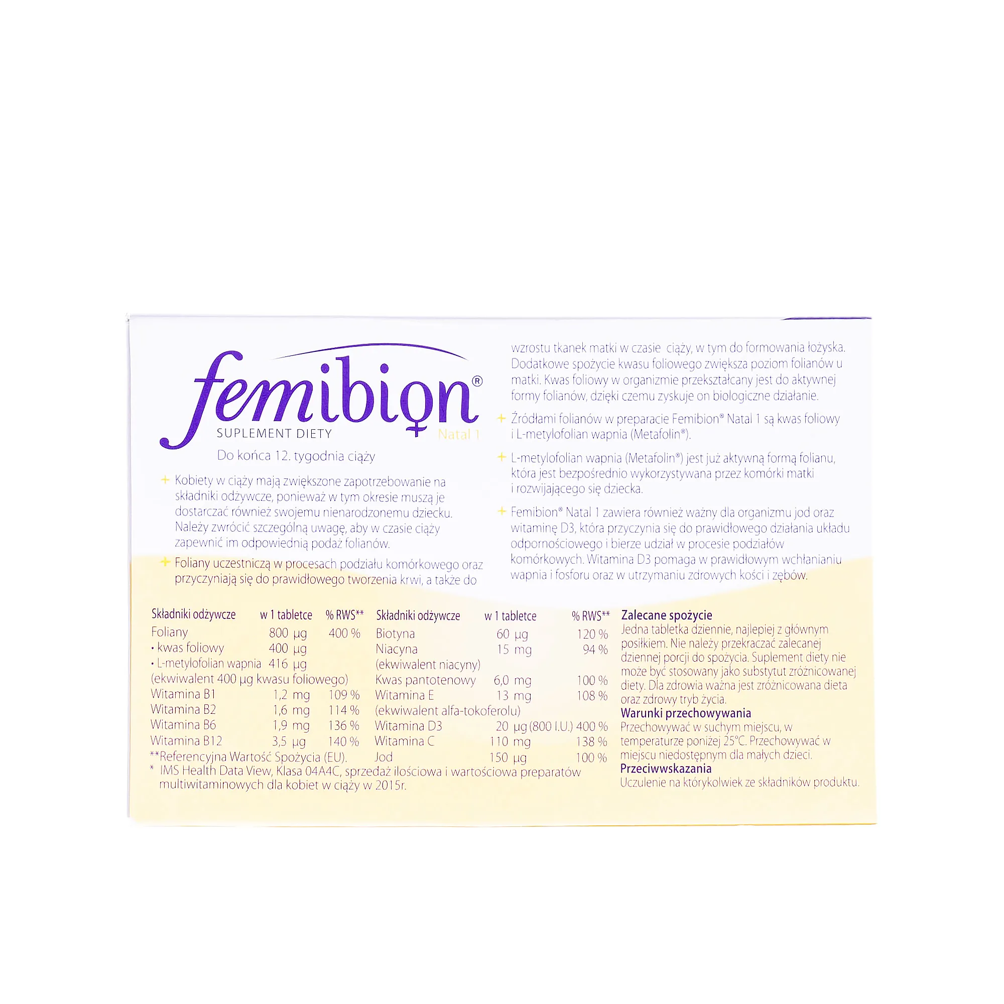 Femibion Natal 1 suplement diety, 30 dni 
