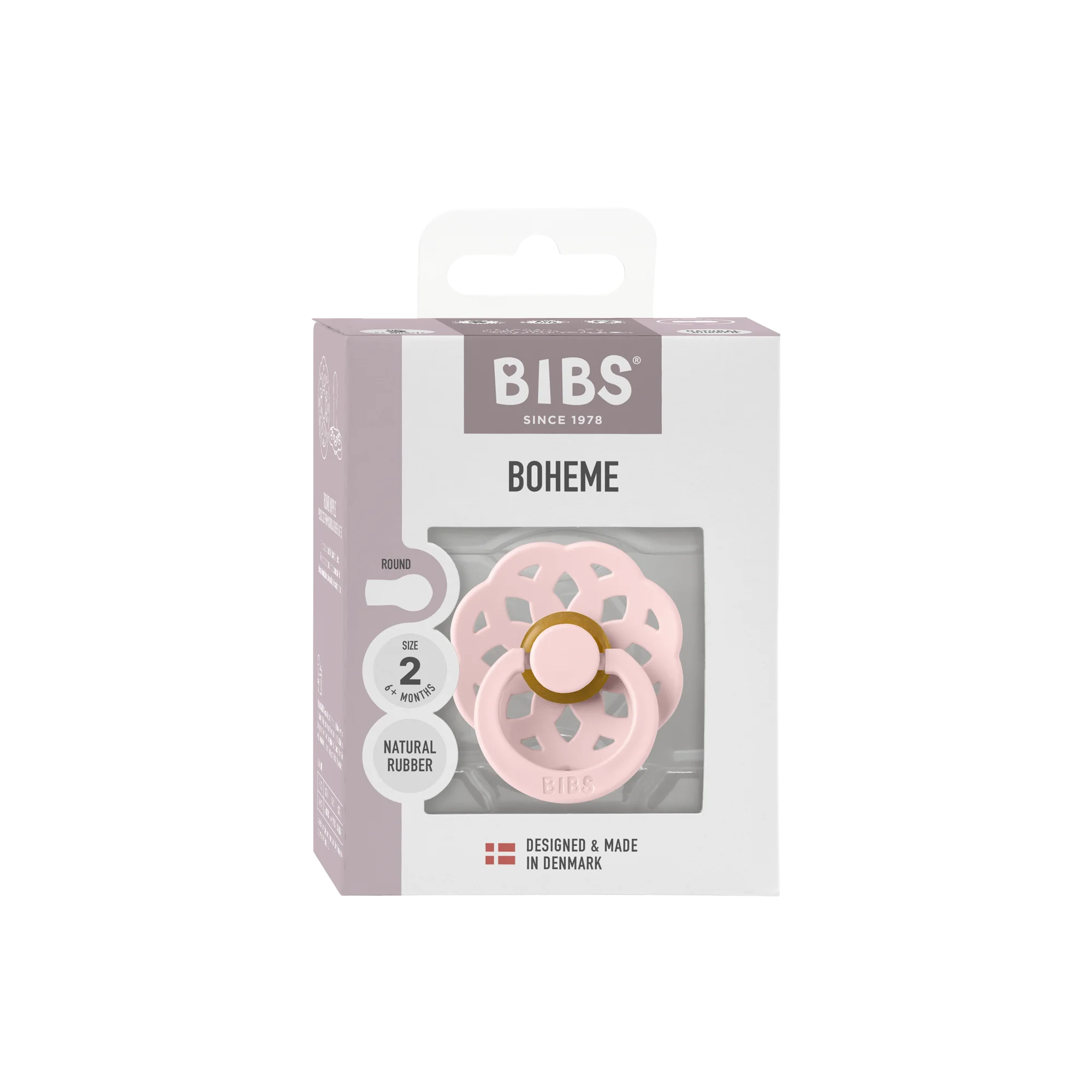 Bibs Pacifier Boheme Blossom smoczek lateksowy uspokajający, 1 szt.