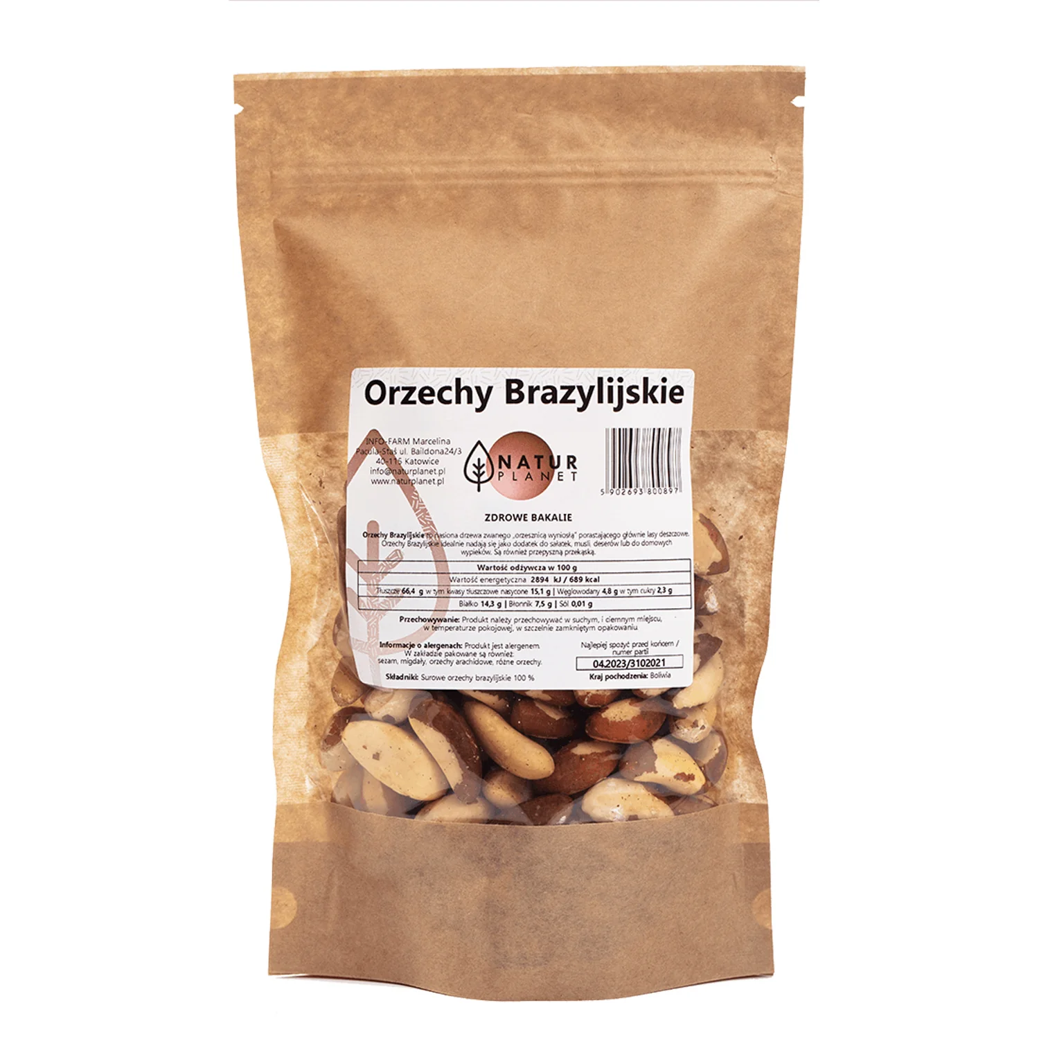 Natur Planet orzechy brazylijskie, 250 g