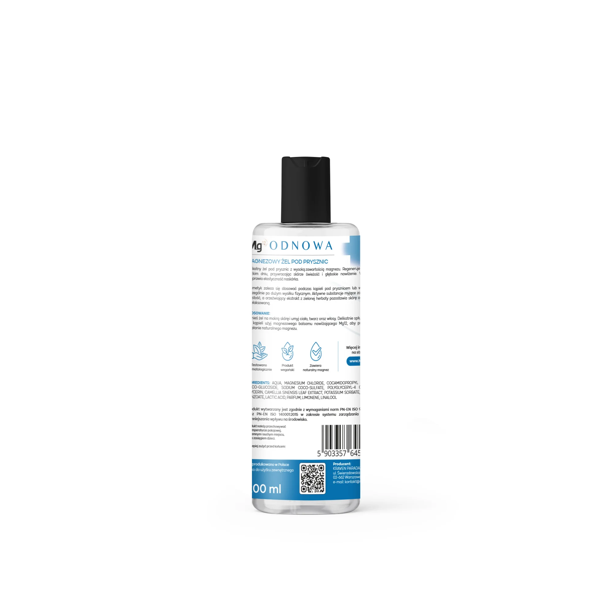 Mg12 Odnowa magnezowy żel pod prysznic z biszofitem, 200 ml