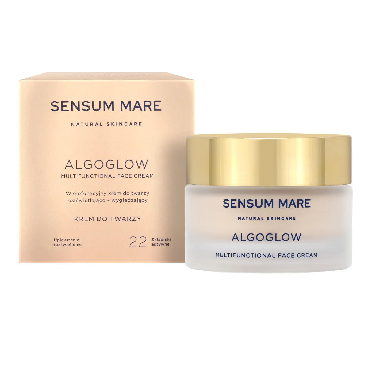 Sensum Mare Algoglow wielofunkcyjny krem do twarzy rozświetlająco-wygładzający, 50 ml