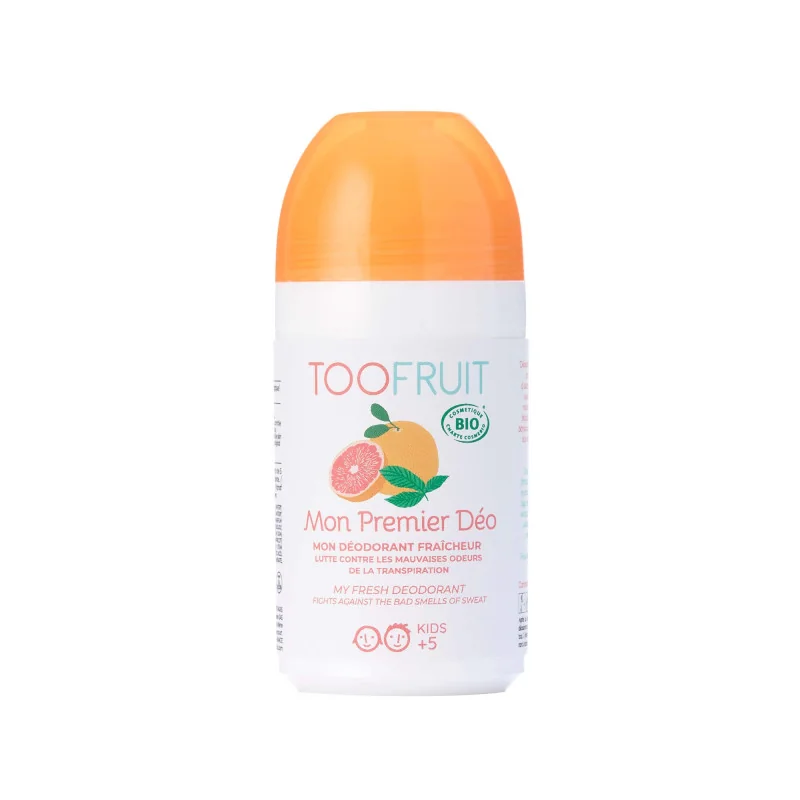 TOOFRUIT dezodorant w kulce dla dzieci od 5 roku życia Grejpfrut i mięta, 50 ml