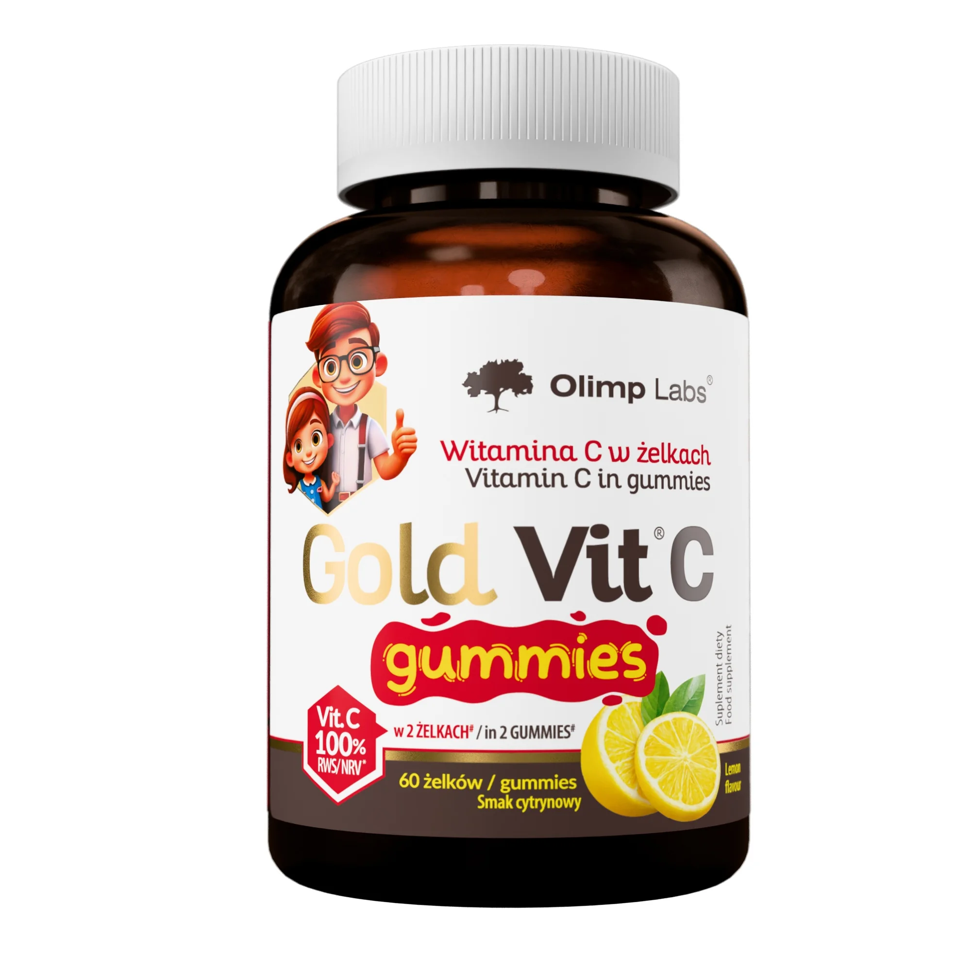 Olimp Gold Vit C Gummies smak cytrynowy, 60 żelek