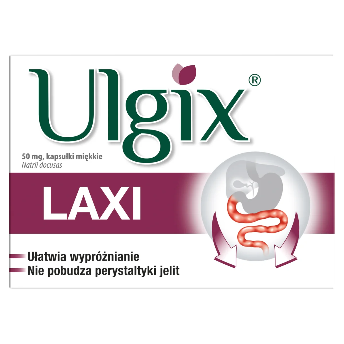 Ulgix Laxi 50 mg, 30 kapsułek miękkich