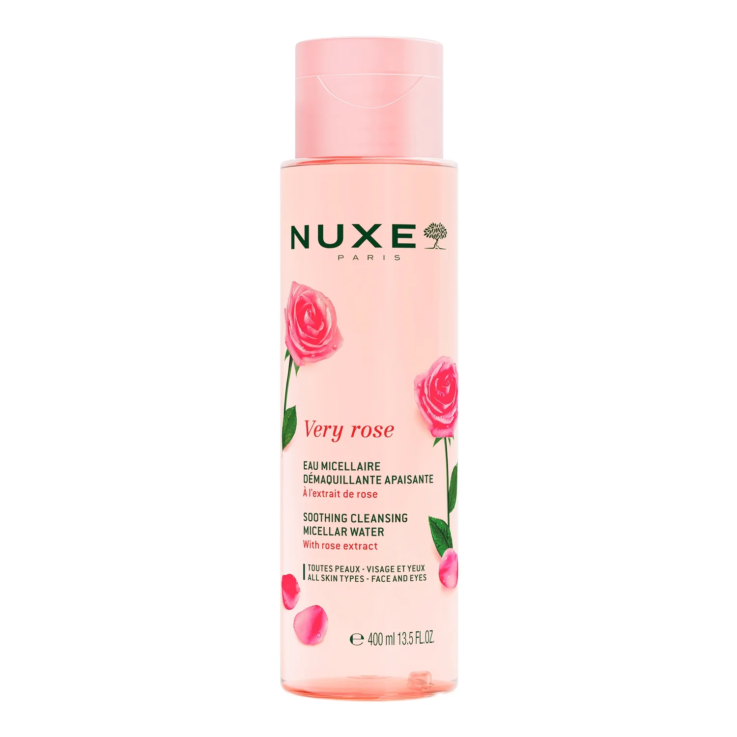 Nuxe Very Rose łagodząca woda micelarna 3 w 1, 2 x 400 ml