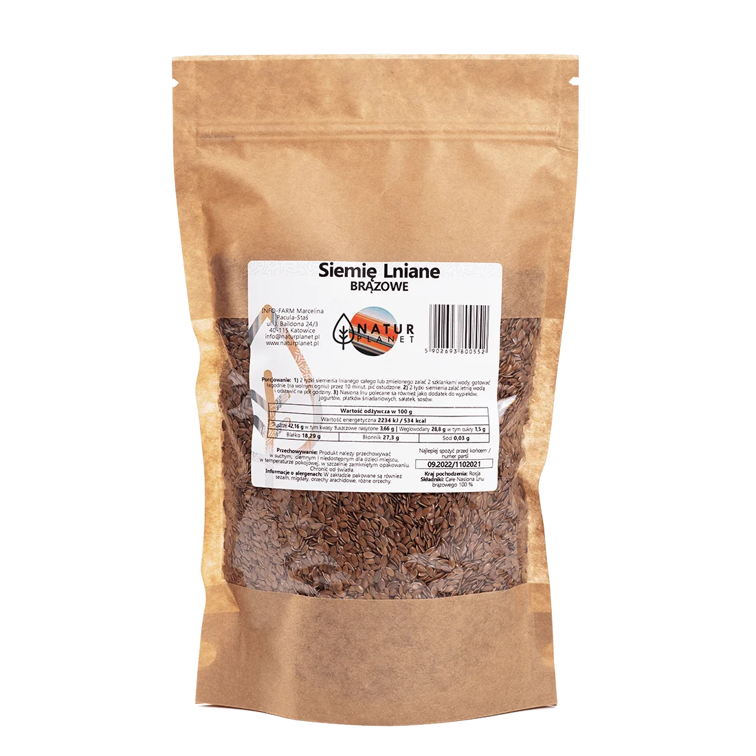 Natur Planet siemię lniane brązowe, 250 g