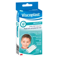 Viscoplast Steri-Strip, paski do zamykania ran, białe, 8 sztuk