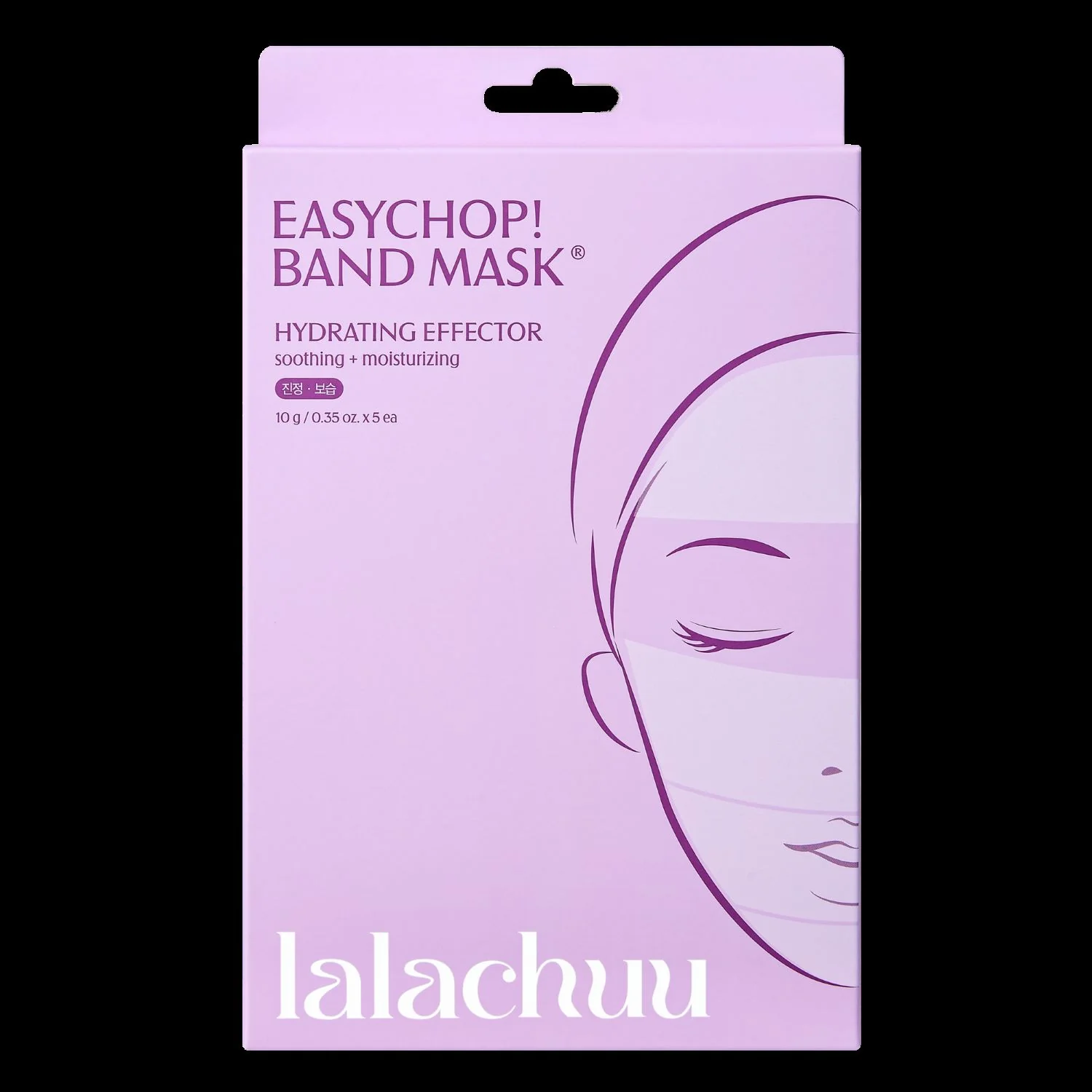 lalachuu EasyChop Band Mask maski z bandażem Hydrating Effector, 20 sztuk