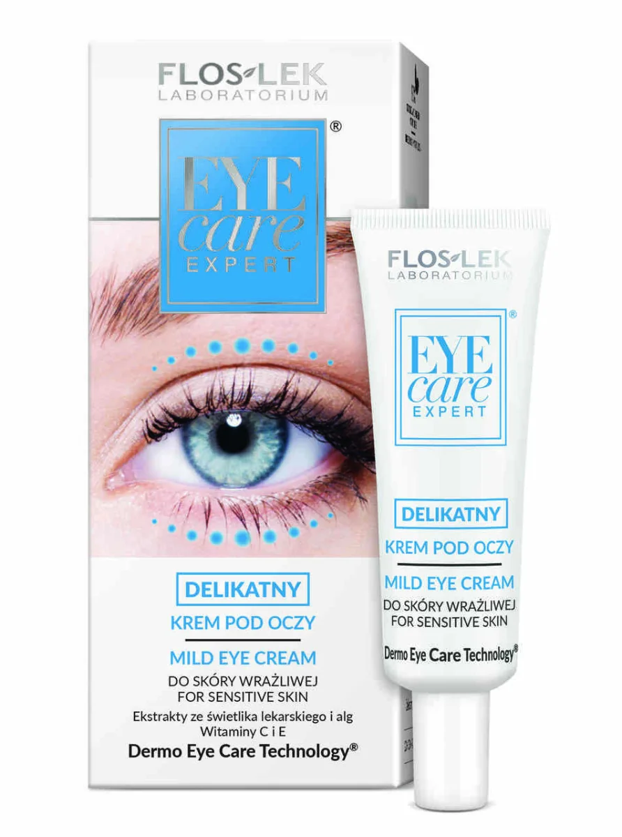 Floslek Eye Care Expert delikatny krem pod oczy do skóry wrażliwej, 30 ml