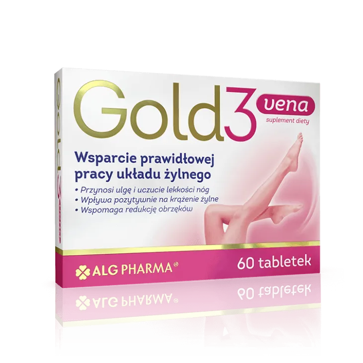 Gold3vena, suplement diety, 60 tabletek powlekanych