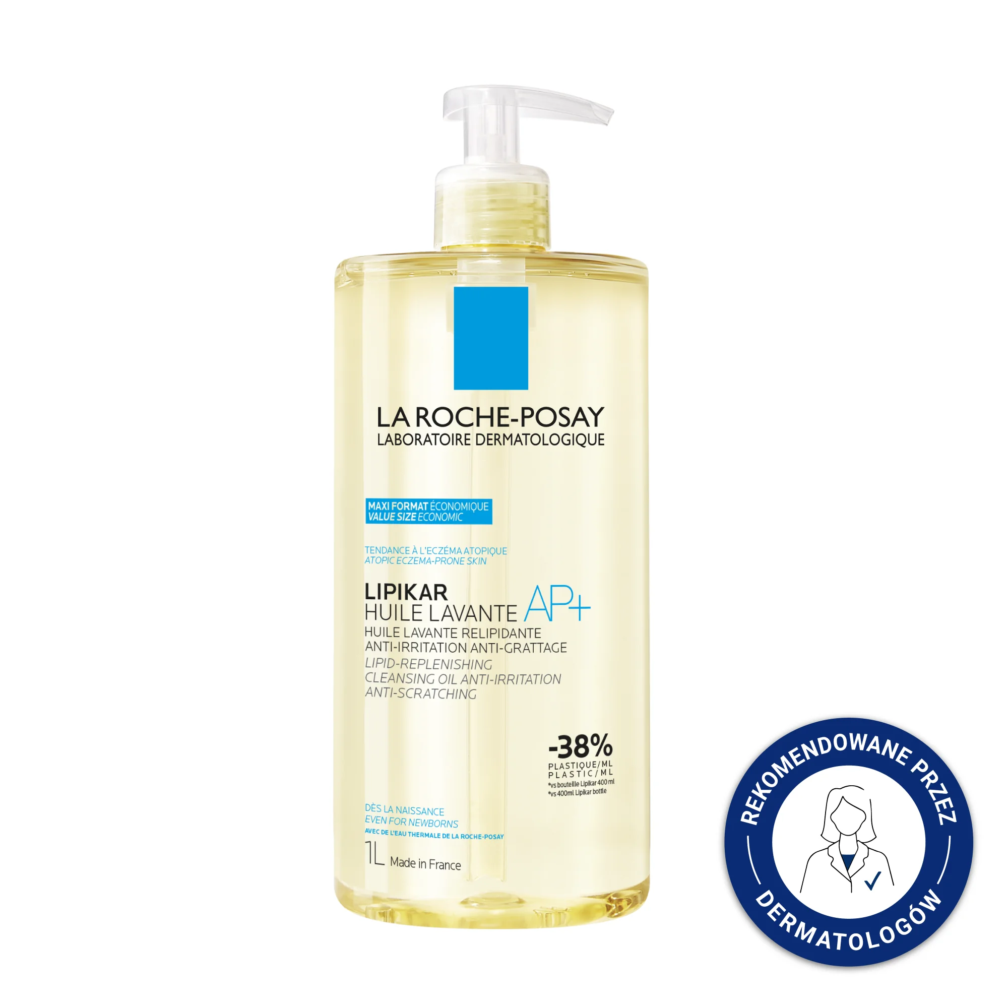 La Roche-Posay Lipikar Huile Lavante AP+ olejek myjący, 1000 ml