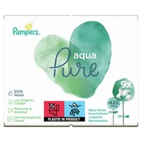 Pampers Aqua Pure, chusteczki nawilżane, 9x48 sztuki