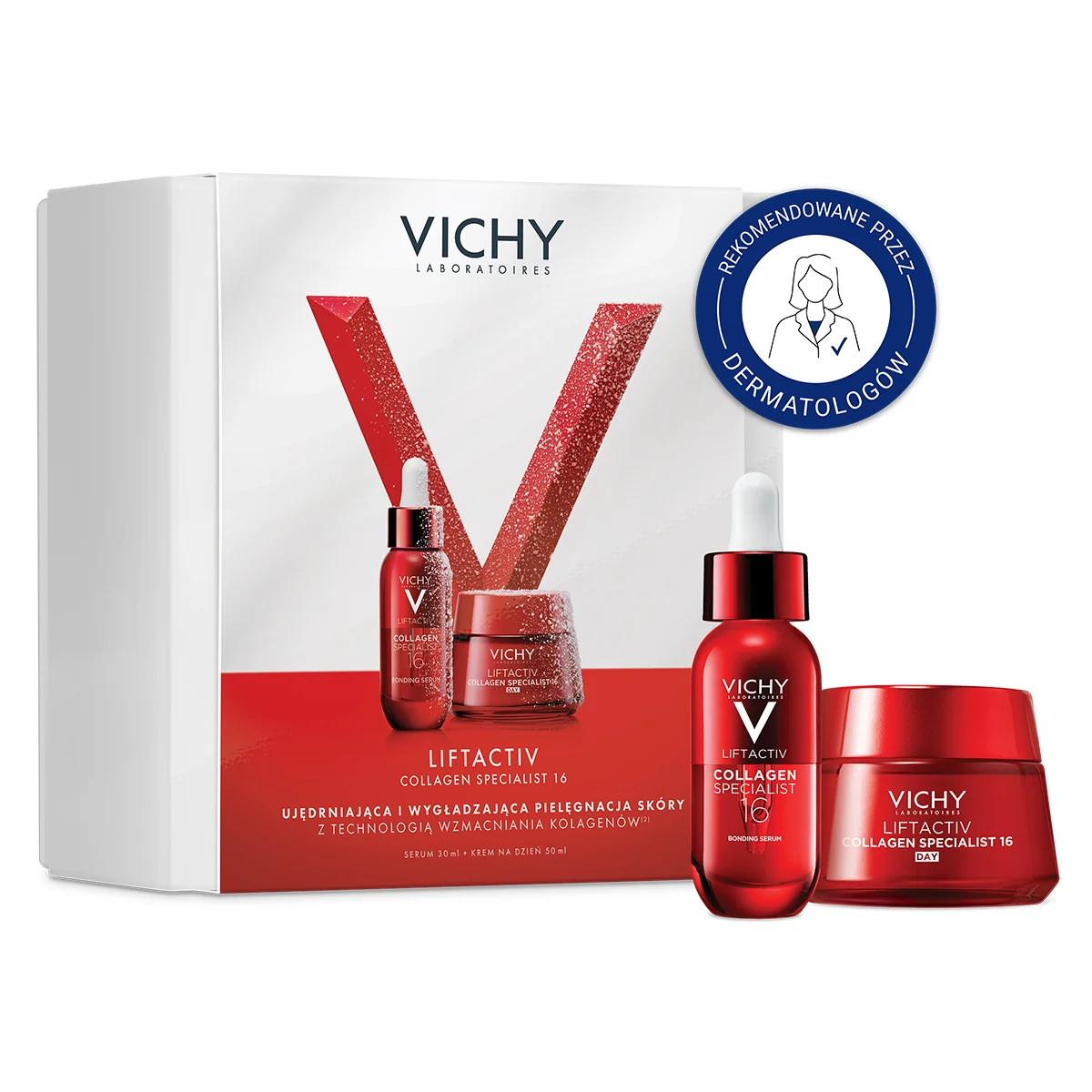 Vichy Liftactiv CS XMass25 Zestaw krem na dzień, 50 ml + serum na dzień i na noc, 30 ml
