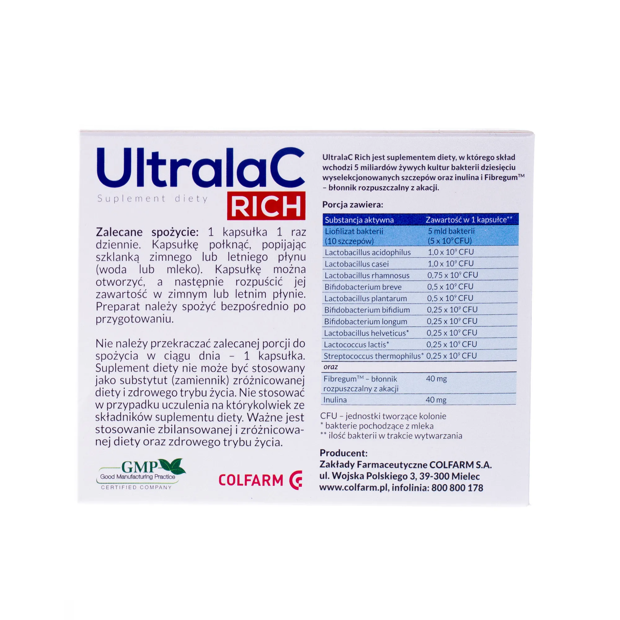 UltralaC Rich, 10 kapsułek 