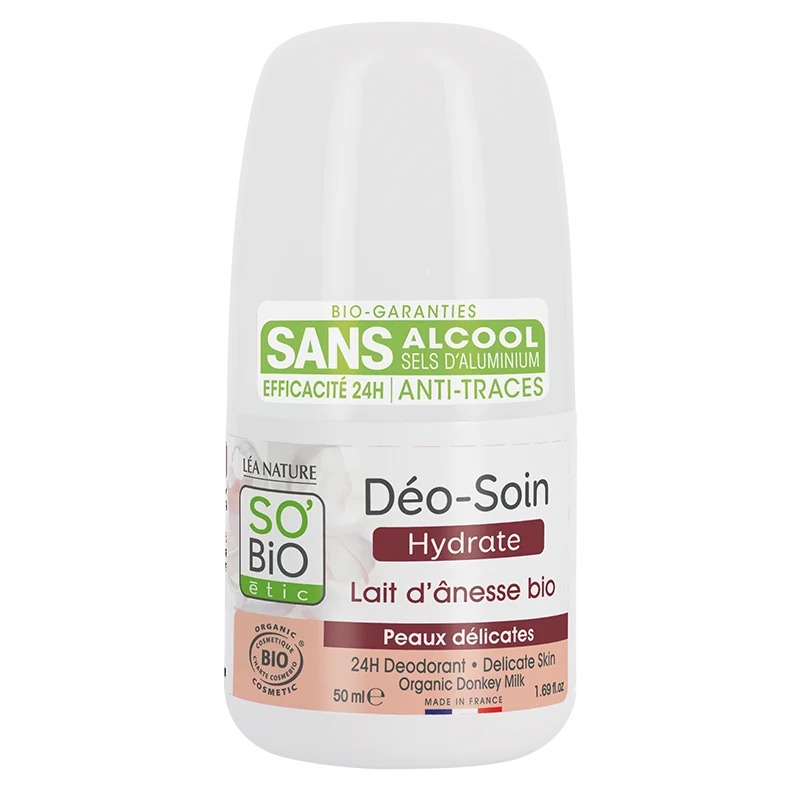 SO’BiO étic Déo-Soin organiczny dezodorant do skóry wrażliwej z mlekiem oślim, 50 ml