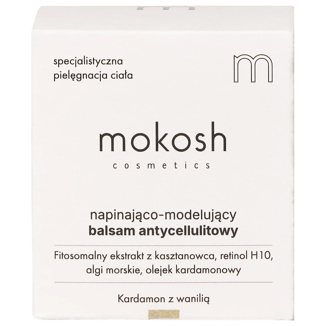 Mokosh napinająco-modelujący balsam antycellulitowy Kardamon z wanilią, 120 ml
