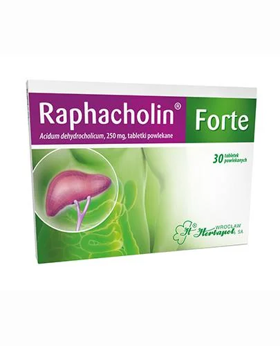 Raphacholin Forte 250 mg 30 tabletek powlekanych