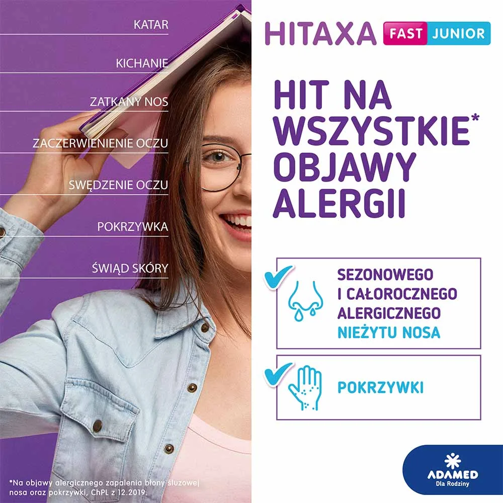 Hitaxa fast junior 2,5 mg, 10 tabletek ulegających rozpadowi w jamie ustnej