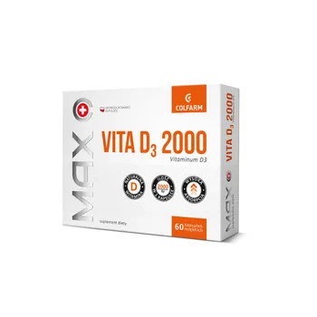 Vita D3 2000 Max, suplement diety, 60 kapsułek 